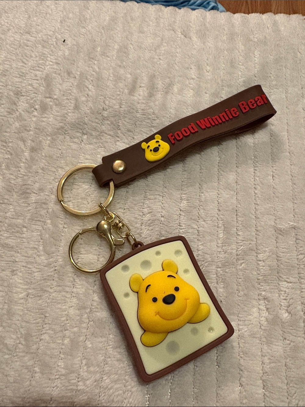 Brown & Yellow Keychain Strap - Food Winnie Bear